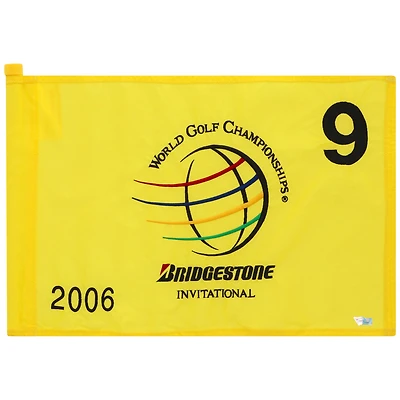 PGA TOUR Event-Used #9 Yellow Pin Flag from the Bridgestone Invitational on August 24-27 2006