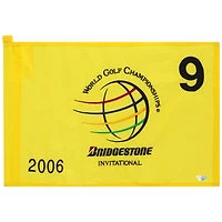 PGA TOUR Event-Used #9 Yellow Pin Flag from the Bridgestone Invitational on August 24-27 2006