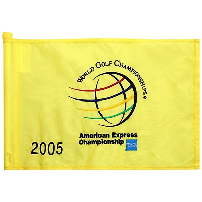 PGA TOUR Event-Used Yellow Pin Flag from The American Express Championship on October 6th to 9th 2005