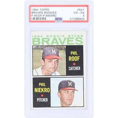 Phil Niekro Milwaukee Braves 1964 Topps #541 PSA Authenticated 4 Rookie Card