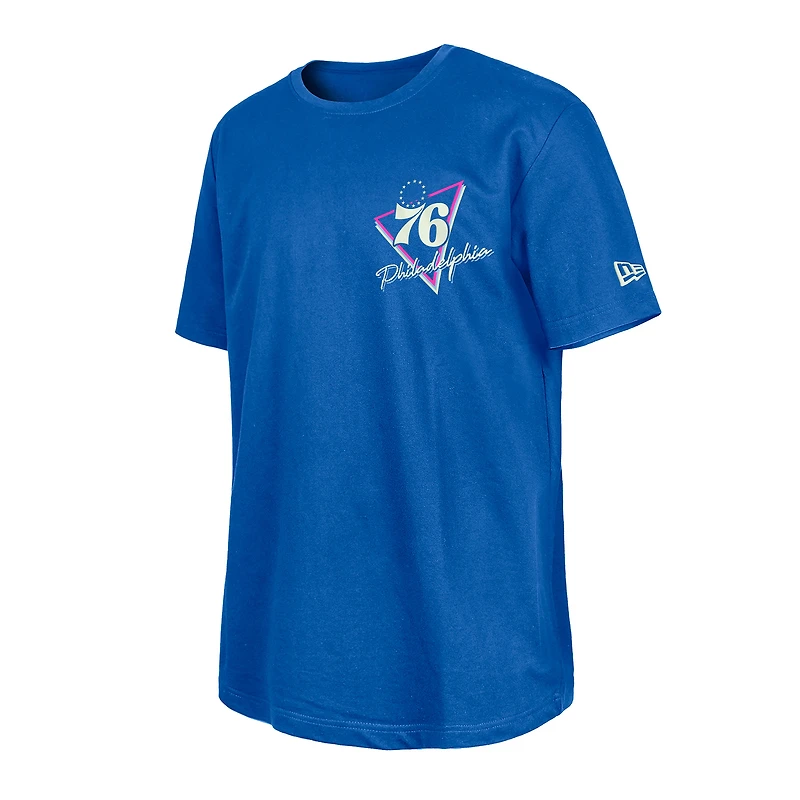 New Era Blue Philadelphia 76ers Glow-in-the-Dark T-Shirt