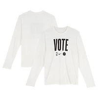 T-shirt blanc Nike « Vote » officiel des Philadelphia 76ers pour la saison NBA 2025-2026