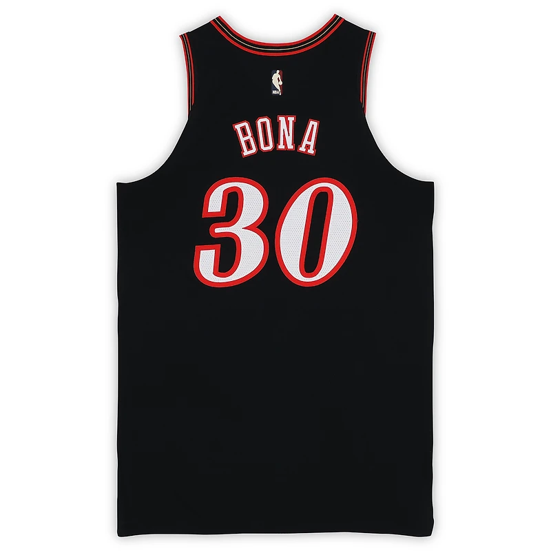 Adem Bona Philadelphia 76ers Game-Used #30 Black Hardwood Classic Jersey vs. Indiana Pacers on April 10, 2026 - Size 52+6