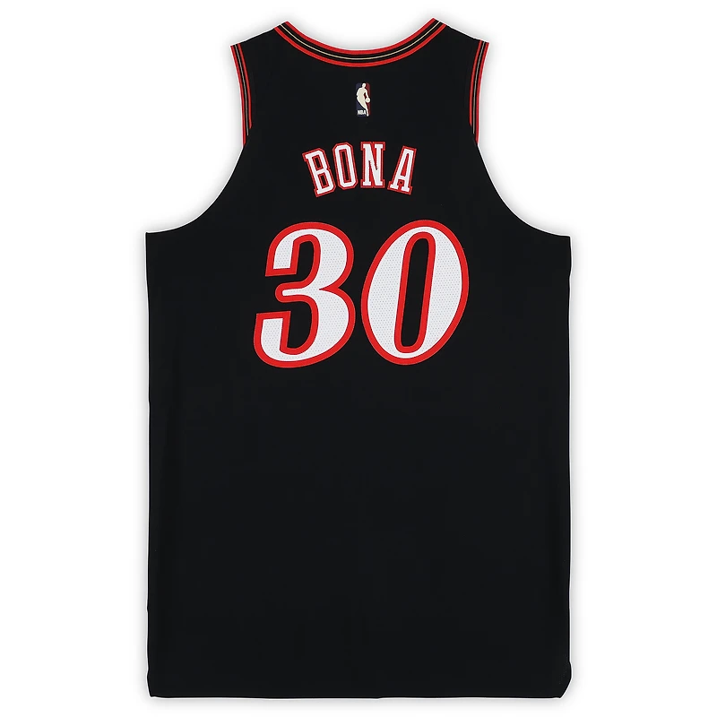 Adem Bona Philadelphia 76ers Game-Used #30 Black Hardwood Classic Jersey vs. Orlando Magic on April 15, 2026 - Size 52+6