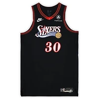 Adem Bona Philadelphia 76ers Game-Used #30 Black Hardwood Classic Jersey vs. Orlando Magic on April 15, 2026 - Size 52+6
