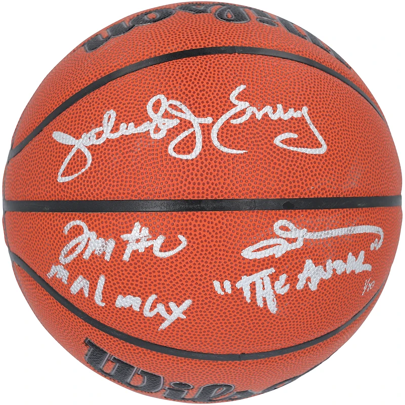 Allen Iverson, Julius "Dr. J" Erving & Tyrese Maxey Philadelphia 76ers Autographed Wilson Authentic Series Indoor/Outdoor Basketball with Multiple Nickname Inscriptions