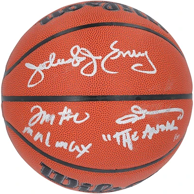 Allen Iverson, Julius "Dr. J" Erving & Tyrese Maxey Philadelphia 76ers Autographed Wilson Authentic Series Indoor/Outdoor Basketball with Multiple Nickname Inscriptions