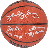 Allen Iverson, Julius "Dr. J" Erving & Tyrese Maxey Philadelphia 76ers Autographed Wilson Authentic Series Indoor/Outdoor Basketball with Multiple Nickname Inscriptions
