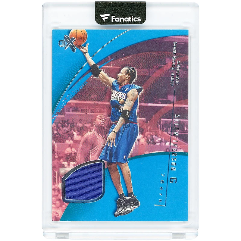 Allen Iverson Philadelphia 76ers 2001-02 Fleer Exclusive Game Exclusives Patches Game-Used Jersey Relic #37 #20/24 Card