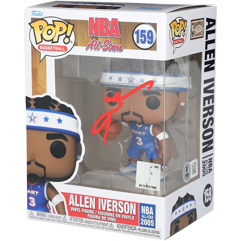 Allen Iverson Philadelphia 76ers Autographed 2005 NBA All-Star Game #159 Funko Pop! Figurine
