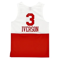 Maillot Swingman rouge et blanc autographié par Allen Iverson des Philadelphia 76ers Mitchell & Ness 2003-04
