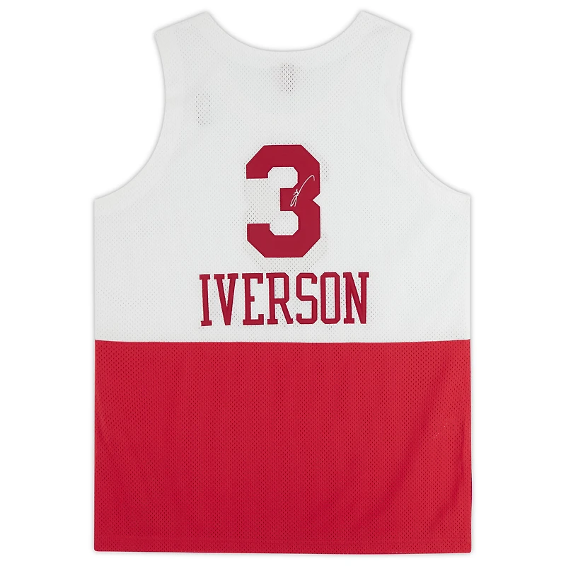 Allen Iverson Philadelphia 76ers Autographed Red & White 2003/04 Mitchell & Ness Authentic Jersey