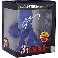 Figurine 6" autographiée par Allen Iverson Philadelphia 76ers, variante Royal Chase des petites étoiles