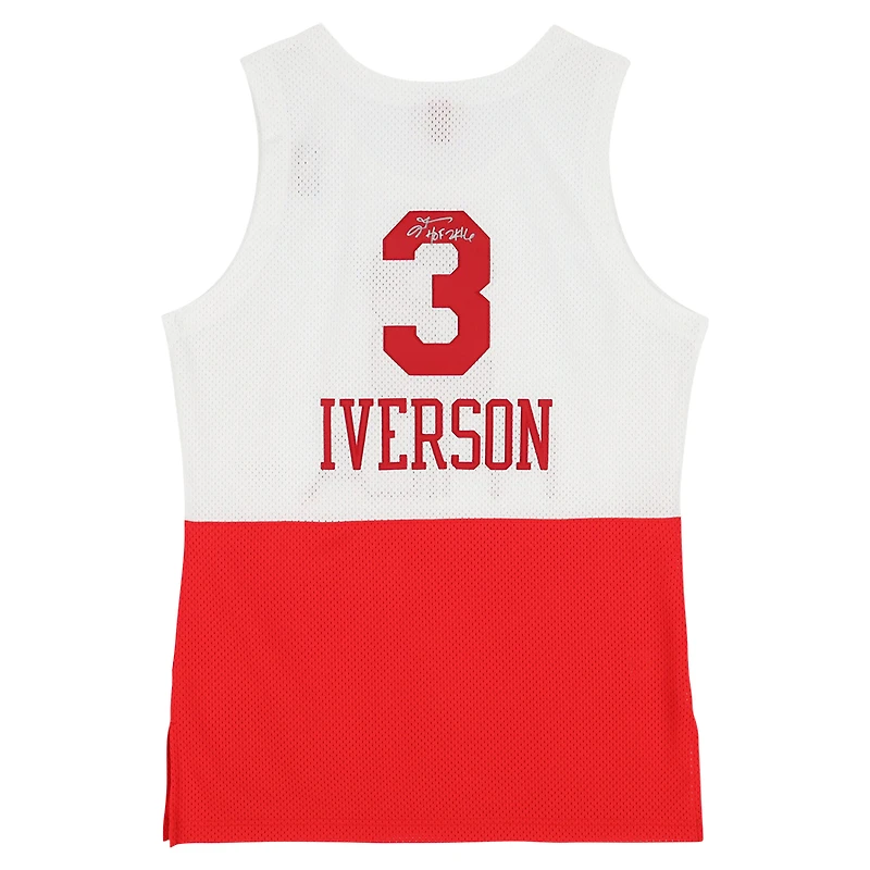 Allen Iverson Philadelphia 76ers Autographed White/Red Mitchell & Ness 2003-04 Authentic Jersey with "HOF 2K16" Inscription