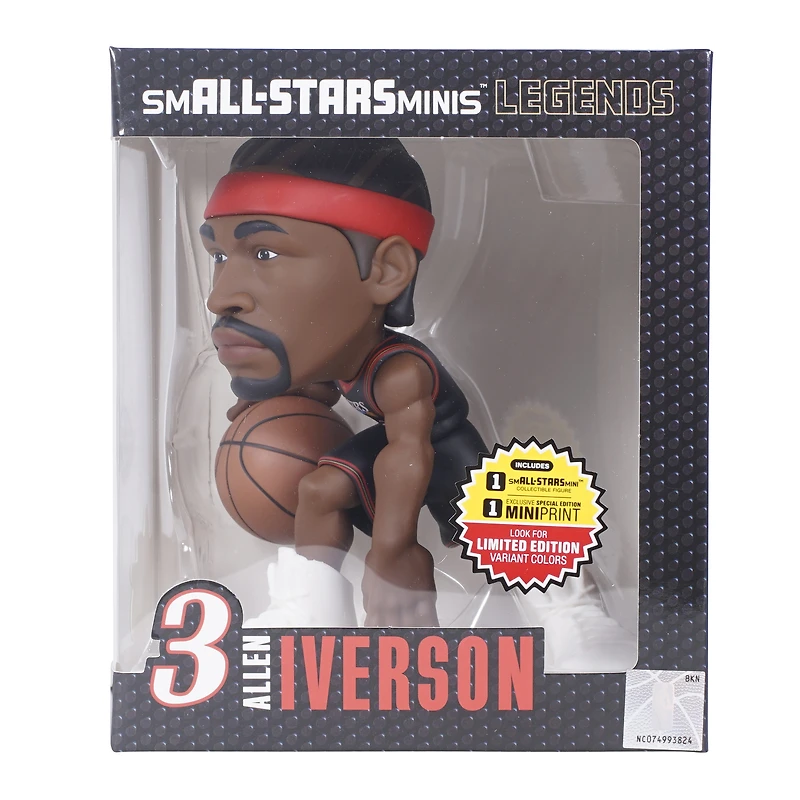 Figurine en vinyle Allen Iverson Philadelphia 76ers smALL-STARS Minis 6" - Recherchez des variantes de couleurs unies d'équipe peu communes, rares et ultra rares en édition limitée