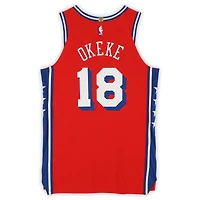 Chuma Okeke Philadelphia 76ers Player-Issued #18 Red Nike Jersey from the 2024-25 NBA Season - Size 50+4