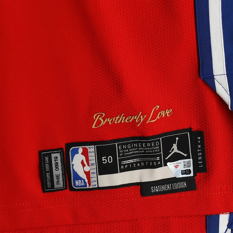 Maillot Nike rouge n° 18 porté par Chuma Okeke des Philadelphia 76ers lors de la saison NBA 2024-2025 - Taille 50+4
