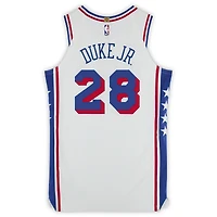 Maillot Nike blanc n° 28 porté par David Duke Jr. (Philadelphia 76ers) lors de la saison NBA 2023-2024 - Taille 48+4