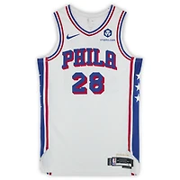 Maillot Nike blanc n° 28 porté par David Duke Jr. (Philadelphia 76ers) lors de la saison NBA 2023-2024 - Taille 48+4