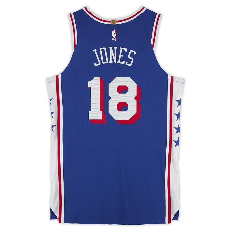David Jones Philadelphia 76ers Player-Issued #18 Royal Nike Jersey from the 2024-25 NBA Season - Size 48+4