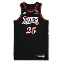 Maillot noir Hardwood Classic porté par Dominick Barlow (Philadelphia 76ers) n° 25 lors du match contre les Boston Celtics le 26 avril 2026 - Taille 48+4