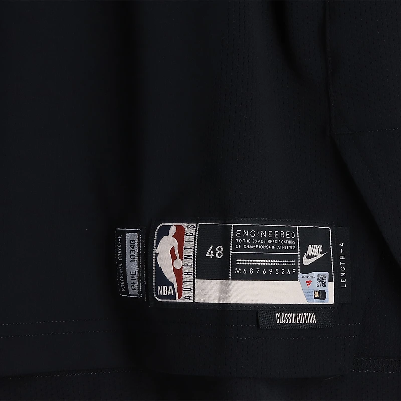 Dominick Barlow Philadelphia 76ers Game-Used #25 Black Hardwood Classic Jersey vs. Boston Celtics on April 26, 2026 - Size 48+4