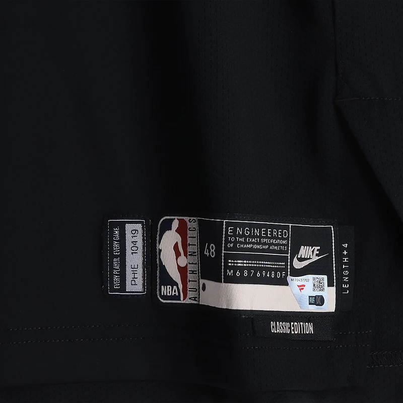 Dominick Barlow Philadelphia 76ers Game-Used #25 Black Hardwood Classic Jersey vs. Milwaukee Bucks on April 12, 2026 - Size 48+4