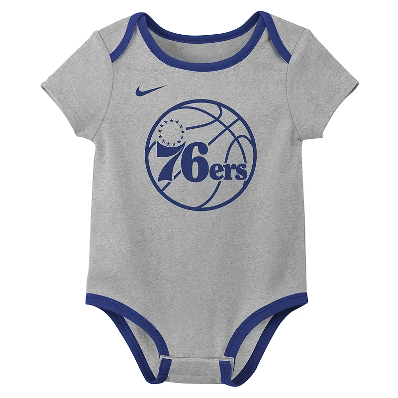 Infant & Newborn Nike Philadelphia 76ers Two-Piece Bodysuit Set