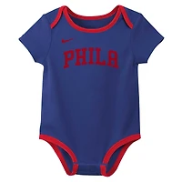 Lot de trois bodies pour bébé Nike Philadelphia 76ers