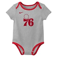 Lot de trois bodies pour bébé Nike Philadelphia 76ers