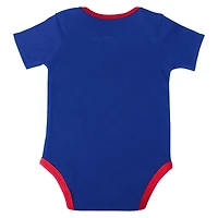 Ensemble body, t-shirt à capuche et short pour bébé, royal/rouge/gris, Philadelphia 76ers Bank Shot