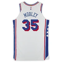 Maillot Nike blanc n° 35 porté par Isaiah Mobley (Philadelphia 76ers) lors de la saison NBA 2024-2025 - Taille 52+6