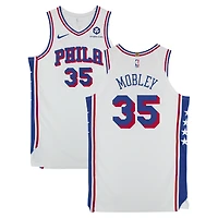 Maillot Nike blanc n° 35 porté par Isaiah Mobley (Philadelphia 76ers) lors de la saison NBA 2024-2025 - Taille 52+6