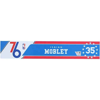 Plaque nominative royale d'Isaiah Mobley, joueur des Philadelphia 76ers, pour la saison NBA 2024-25