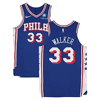 Maillot Nike royal n° 33 porté par Jabari Walker (Philadelphia 76ers) lors du match contre les New York Knicks le 4 mai 2026 - Taille 48+4