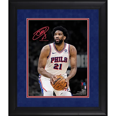 Joel Embiid Philadelphia 76ers Facsimile Signature Framed 11" x 14" Spotlight Photograph
