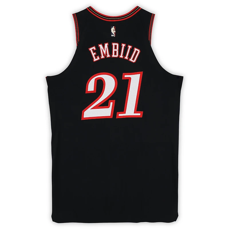 Joel Embiid Philadelphia 76ers Game-Used #21 Black Hardwood Classic Jersey Worn During the Second Half of the Game vs. Boston Celtics on April 26, 2026 - Size 52+6