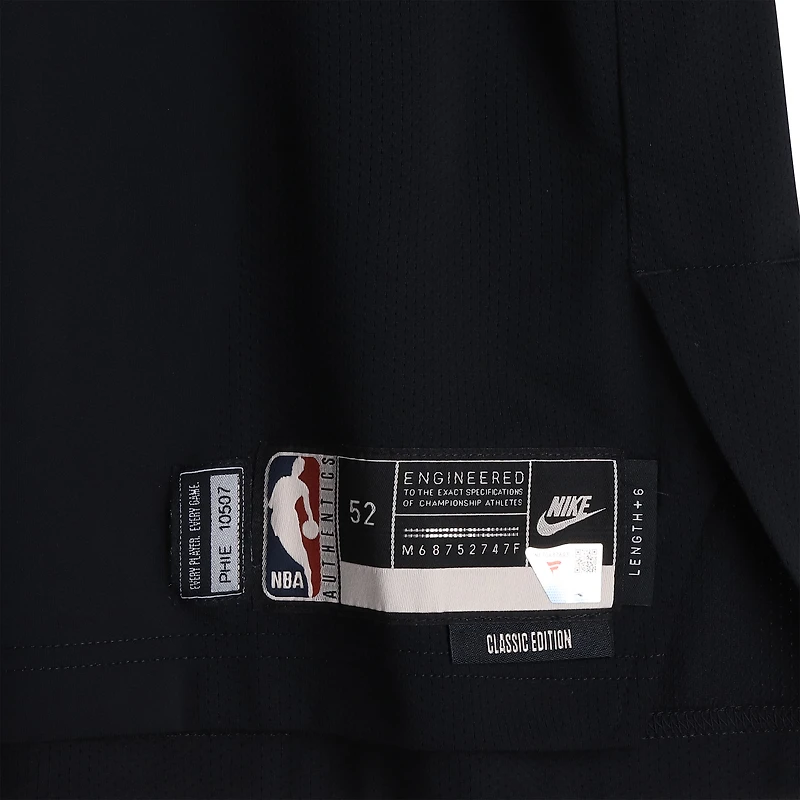Joel Embiid Philadelphia 76ers Game-Used #21 Black Hardwood Classic Jersey Worn During the Second Half of the Game vs. Boston Celtics on April 26, 2026 - Size 52+6