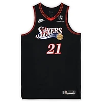 Joel Embiid Philadelphia 76ers Game-Used #21 Black Hardwood Classic Jersey Worn During the Third Quarter of the Game vs. Miami Heat on February 26, 2026 - Size 52+6