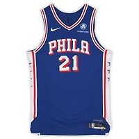 Joel Embiid Philadelphia 76ers Game-Used #21 Royal Jersey Worn During the Fourth Quarter of the Game vs. Indiana Pacers on January 19, 2026 - Size 52+4