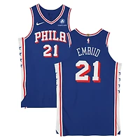 Joel Embiid Philadelphia 76ers Game-Used #21 Royal Nike Jersey vs. New York Knicks on January 3, 2026 - Size 52+6
