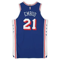 Joel Embiid Philadelphia 76ers Game-Used #21 Royal Nike Jersey vs. New York Knicks on January 3, 2026 - Size 52+6