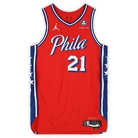 Joel Embiid Philadelphia 76ers Player-Issued #21 Red Jordan Brand Jersey from the 2024-25 NBA Season - Size 52+6