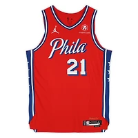 Joel Embiid Philadelphia 76ers Player-Issued #21 Red Nike Jersey from the 2023-24 NBA Season - Size 54+4