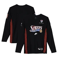 Maillot manches longues noir Hardwood Classic porté par Joel Embiid des Philadelphia 76ers lors de la saison NBA 2025-2026 - Taille 2XLT
