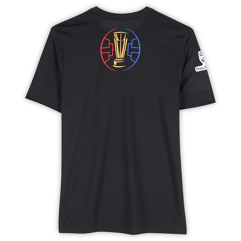 V106832 76ers Joel Embiid Philadelphia 76ers Maillot à manches courtes noir porté par le joueur de la NBA Cup de la saison NBA 2024-25 - Taille 2XLT 21 Joel Embiid UNS PW SHIRT 45664 COLGMUJER PWBKJR2371 #1