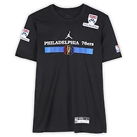 V106832 76ers Joel Embiid Philadelphia 76ers Maillot à manches courtes noir porté par le joueur de la NBA Cup de la saison NBA 2024-25 - Taille 2XLT 21 Joel Embiid UNS PW SHIRT 45664 COLGMUJER PWBKJR2371 #1