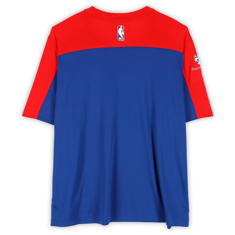 Joel Embiid Philadelphia 76ers Player-Worn Royal/Red Nike T-Shirt from the 2024-25 NBA Season - Size 2XLT