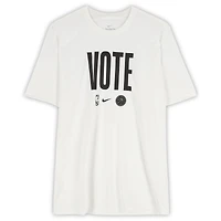 Maillot à manches courtes blanc « Vote » porté par le joueur des Philadelphia 76ers de Joel Embiid pour la saison NBA 2024-25 - Taille XLT