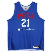 Joel Embiid Philadelphia 76ers Practice-Used #21 Royal/Gray Reversible Jersey from the 2024-25 NBA Season - Size 2XLT